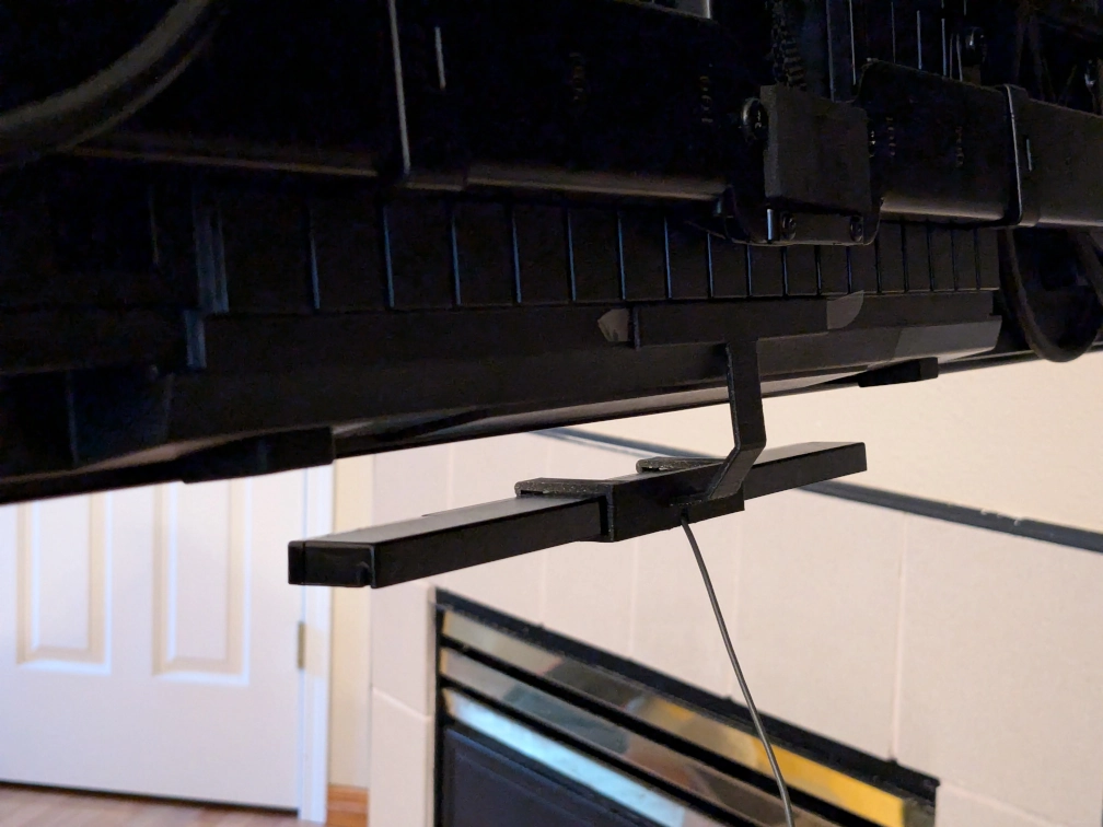 Physical printed Sensor Bar Holder attached to my TV